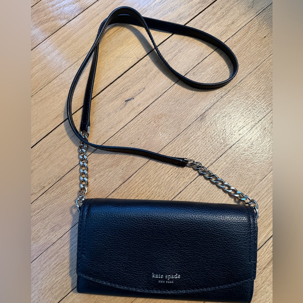 Kate Spade Black Crossbody Bag with Chain Strap